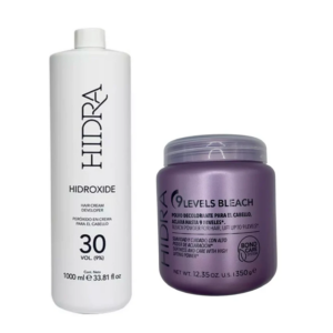 hidra-bleach-9-levels-350g-peroxido-en-crema-30-vol-870ml