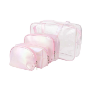 Set De Cosmetiqueras Lumi 4 Pzs Rosa