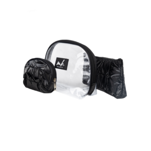 Set De Cosmetiqueras Nuvy 3 Pzs Negro